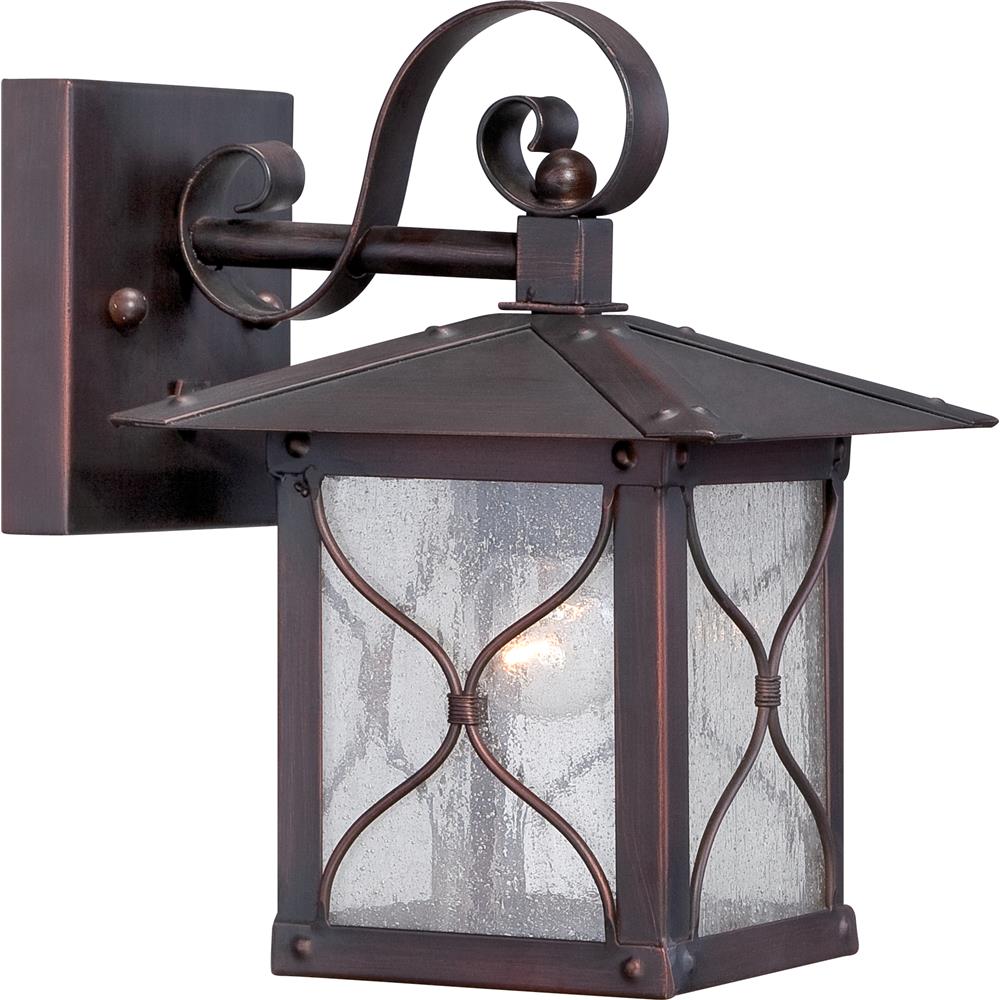 Nuvo Lighting 60/5611  Vega 1 Light 6.5" Outdoor Wall Fixture with Clear Seed Glass in Classic Bronze Finish